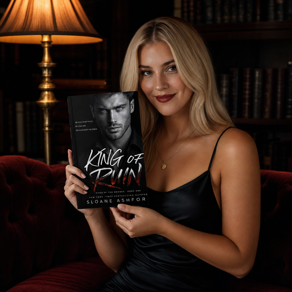 Reader holding King of Ruin by Sloane Ashford