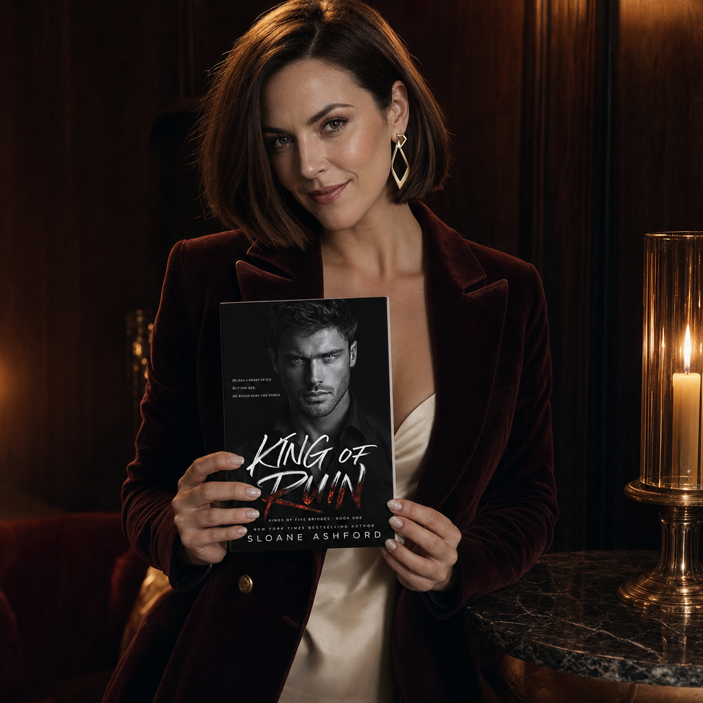 Reader holding King of Ruin by Sloane Ashford